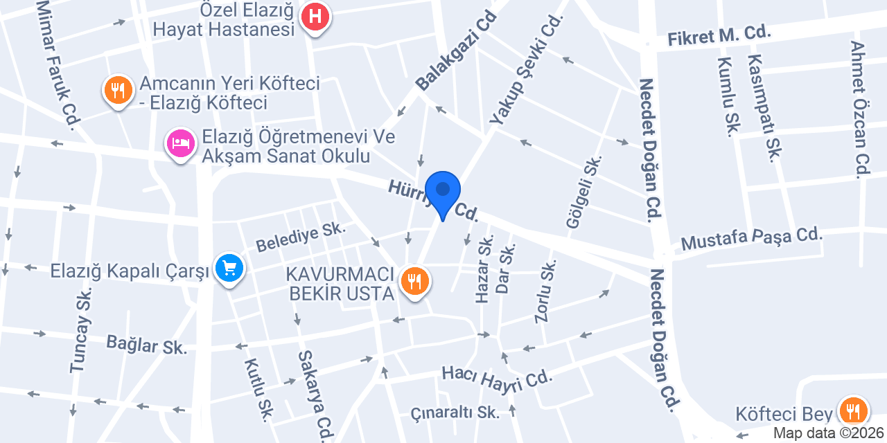 Köz Kebap konumu