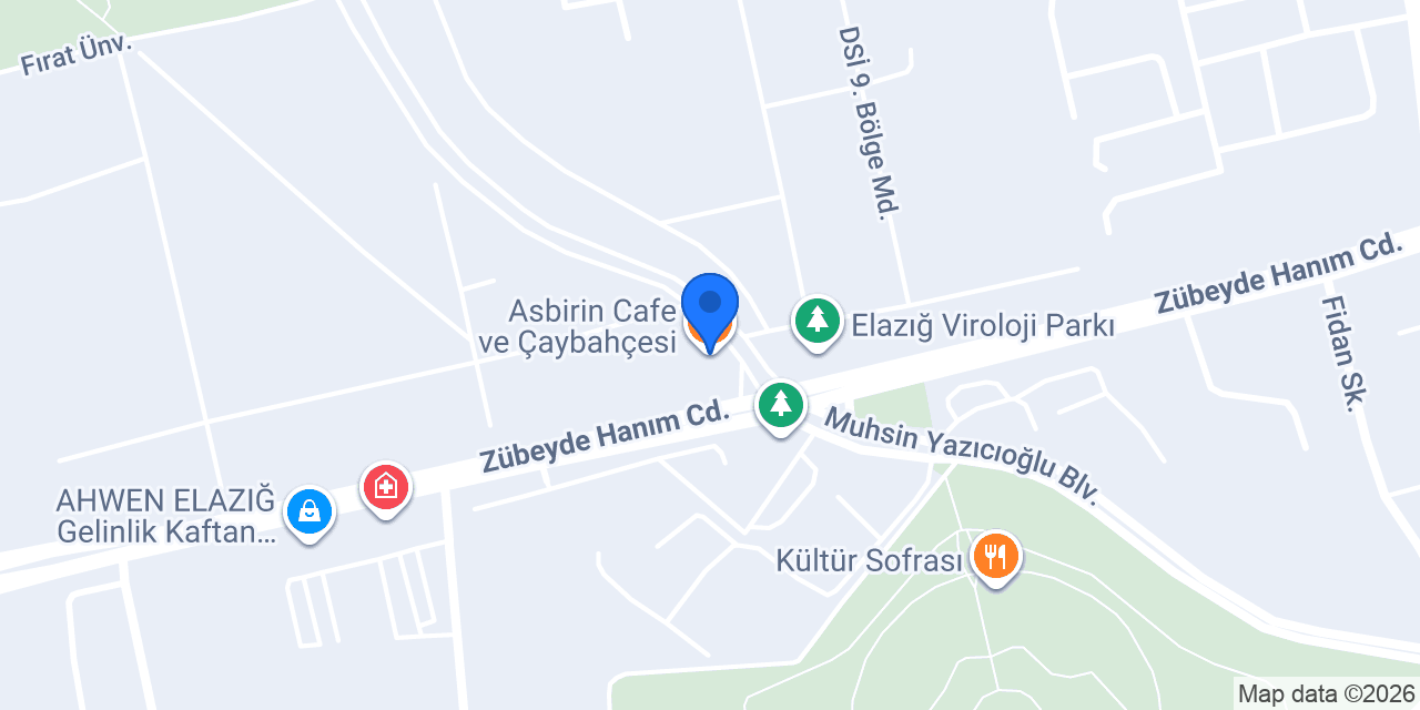 Asbirin Cafe ve Çaybahçesi konumu