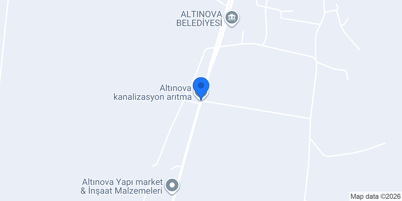 Altınova kanalizasyon arıtma konumu