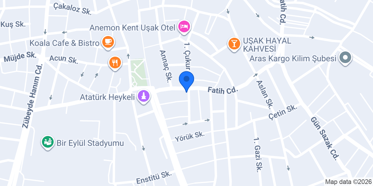 Uşak Ada Çiçek Evi konumu