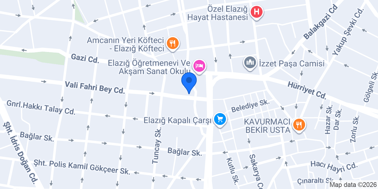 Elazığ Yurtbaşı Hipodromu konumu