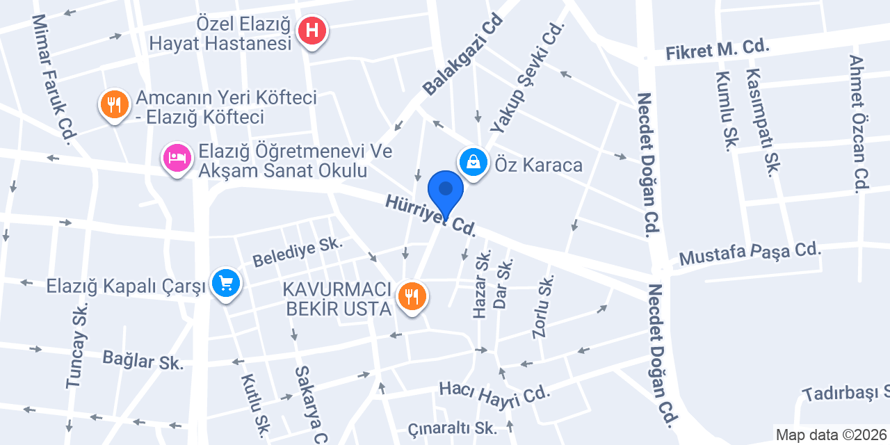 Ziraat Katılım Elazığ Şubesi konumu