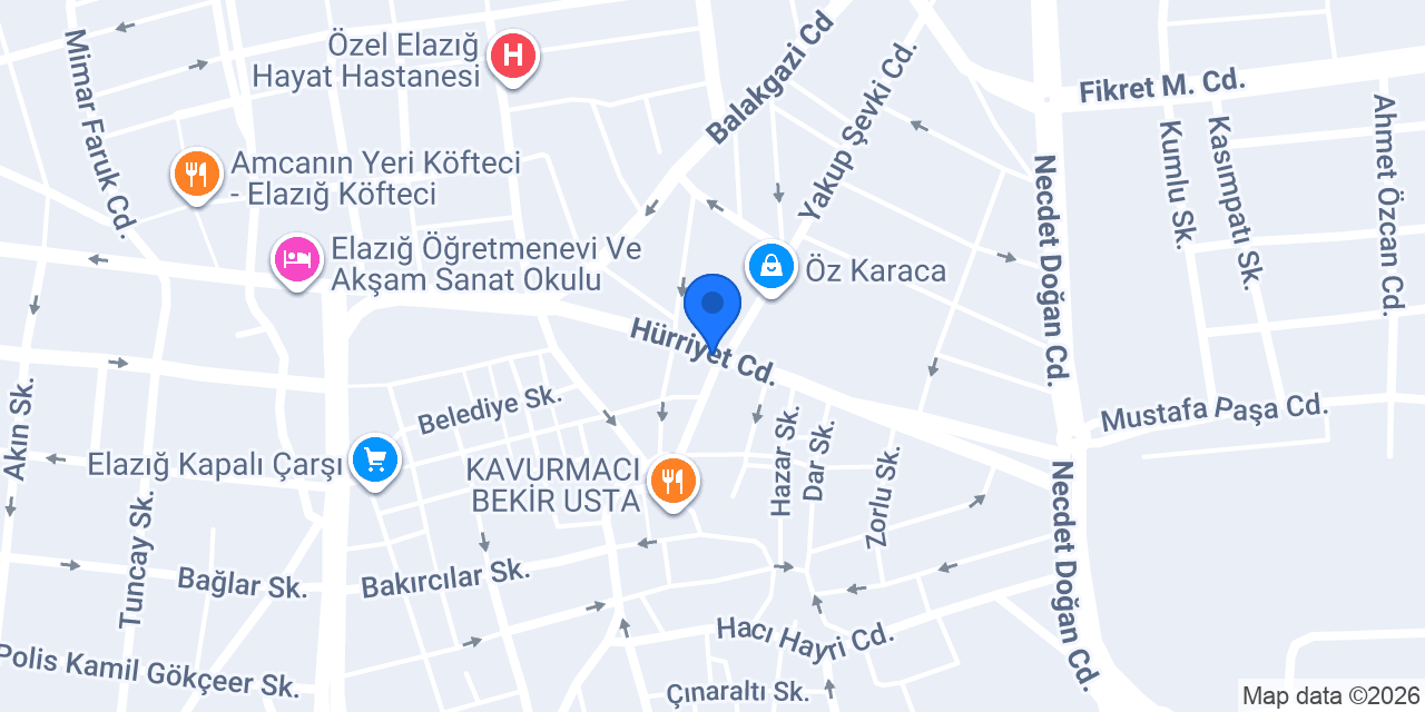 Talha ÖZCAN Trend Kuaför konumu