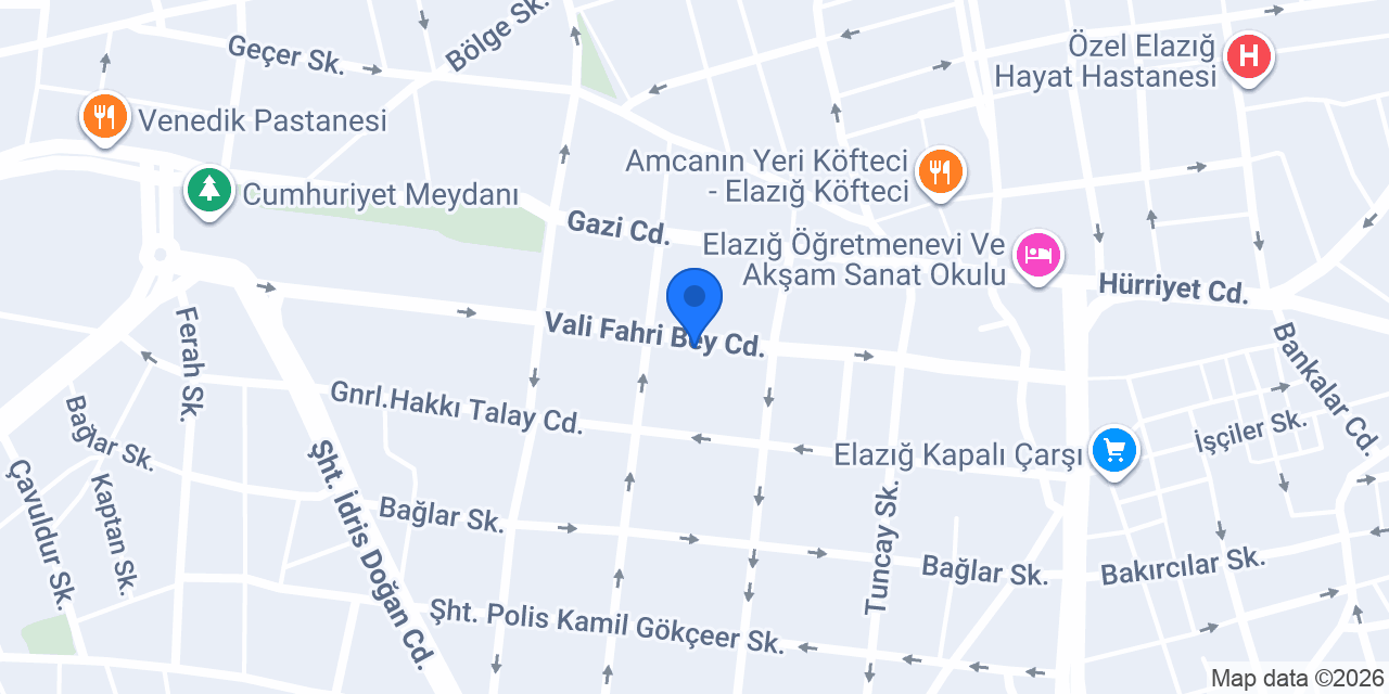 Katılımevim Elazığ Şube konumu