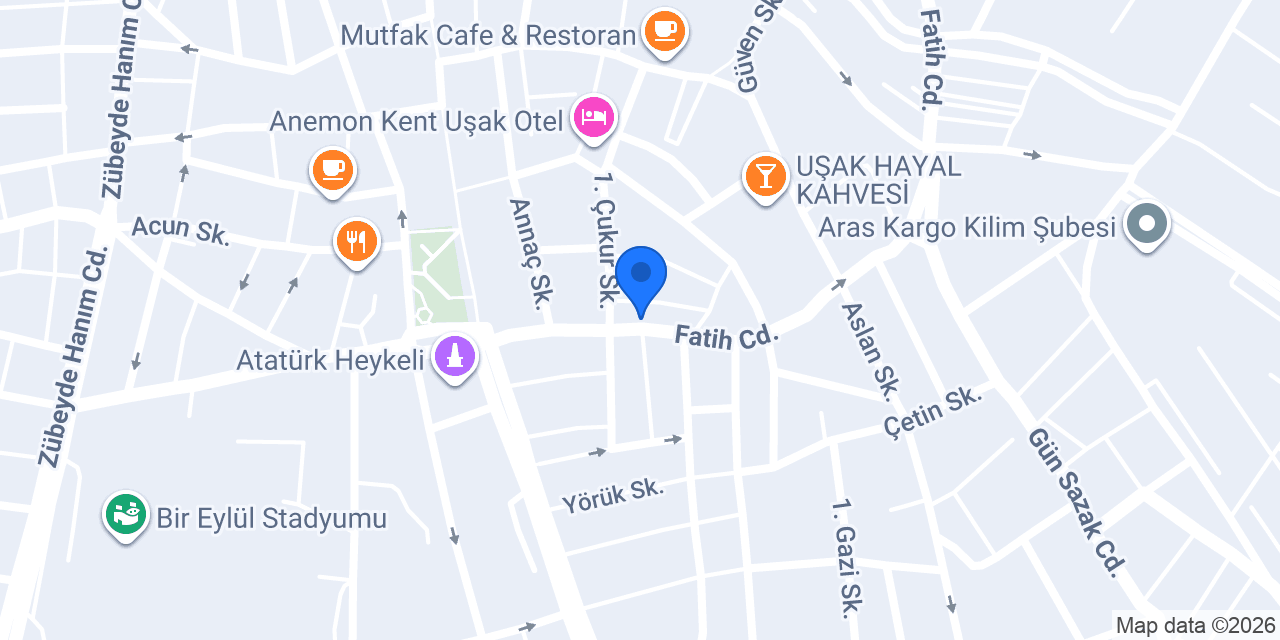 UŞAK ORTUR TURİZM SEYAHAT konumu
