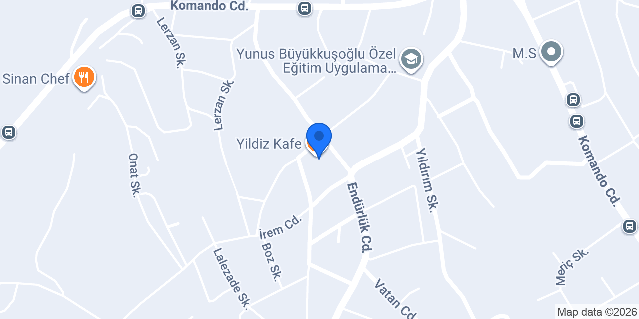 Yildiz Kafe konumu