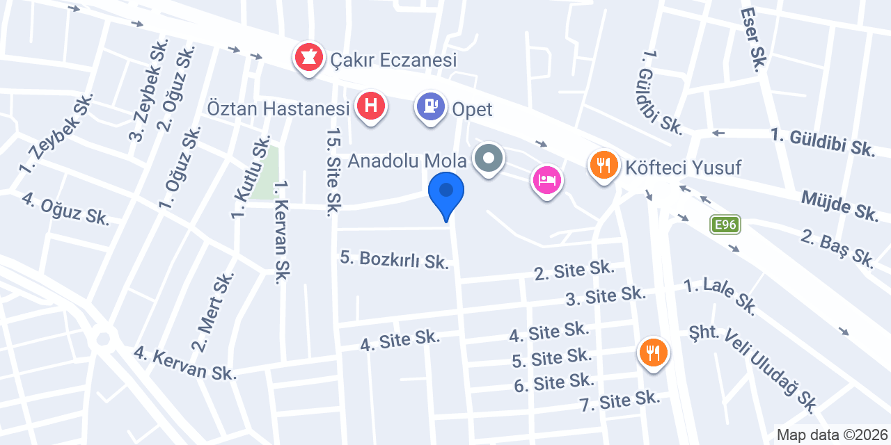 Uşak Özgür Oto Özel Servis konumu