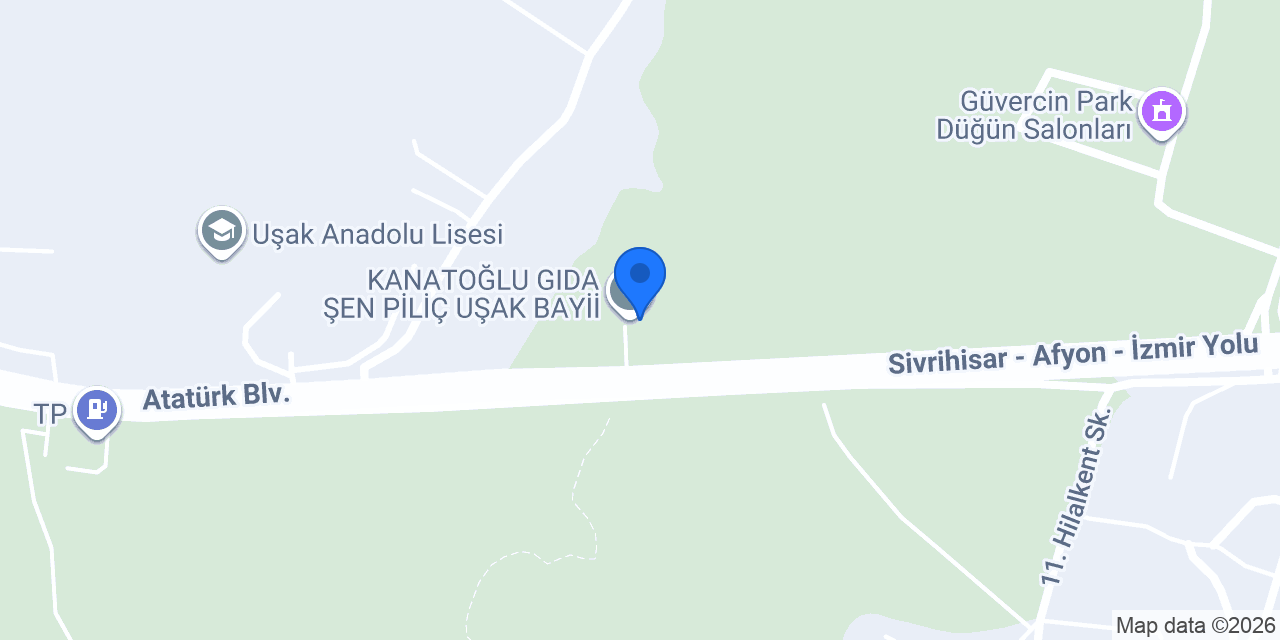 KANATOĞLU GIDA ŞEN PİLİÇ UŞAK BAYİİ konumu
