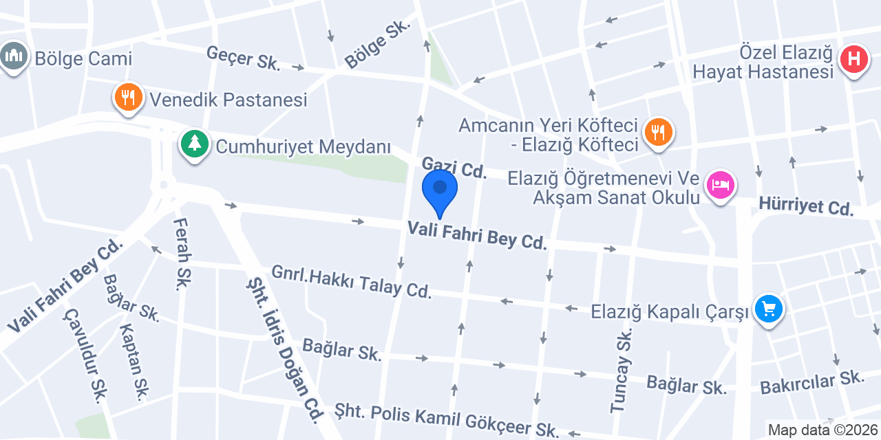 TveK Elazığ konumu