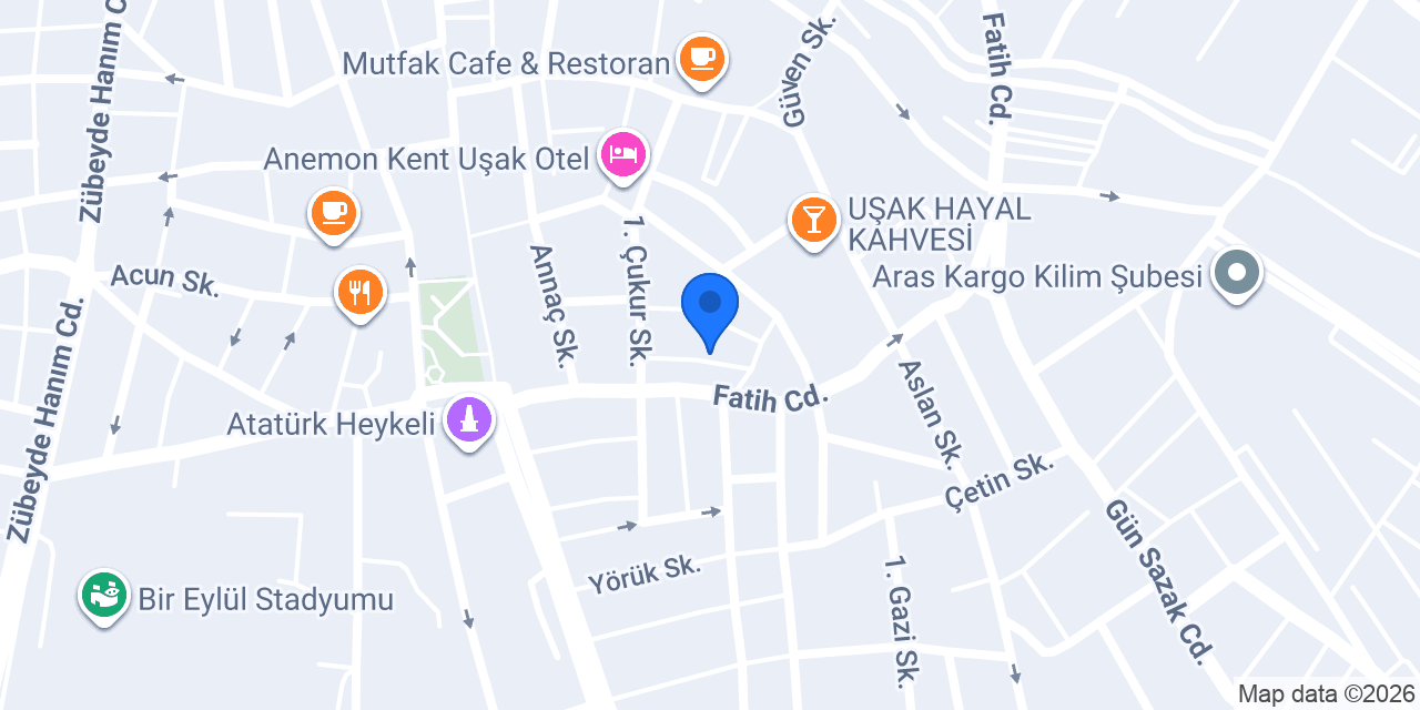 Uşak Akvaryum konumu