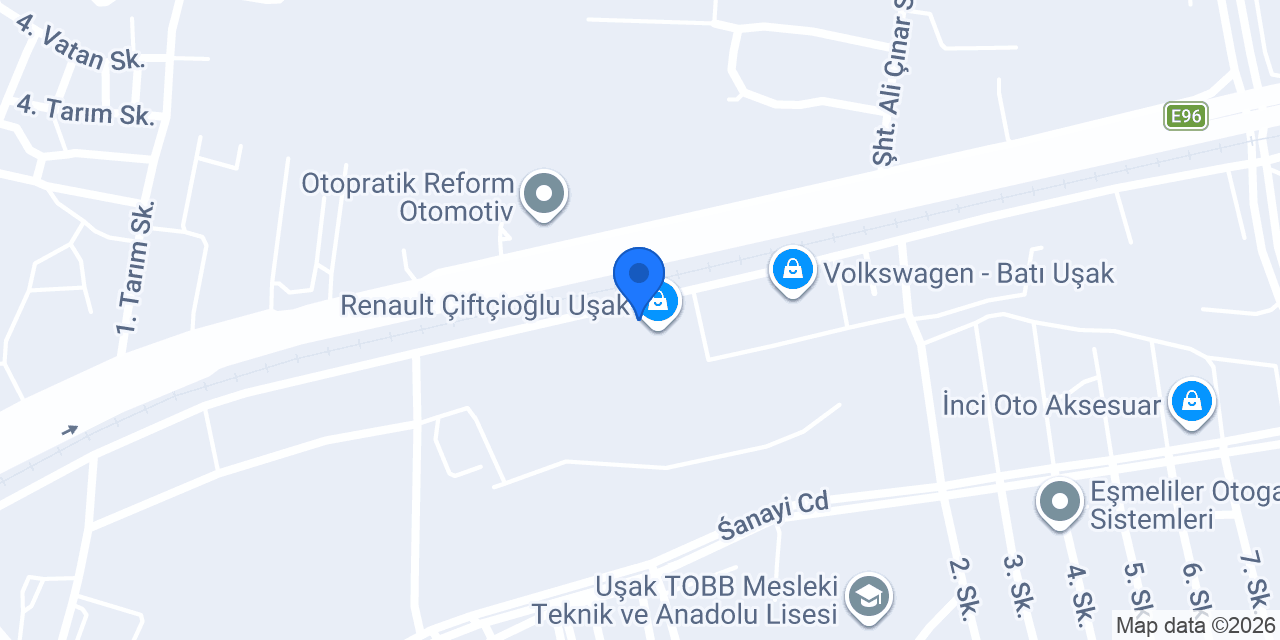 Dacia Çiftçioğlu Uşak konumu