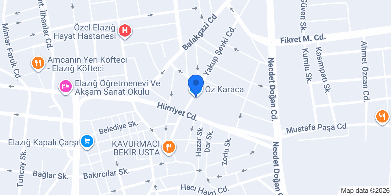 Öz Karaca konumu
