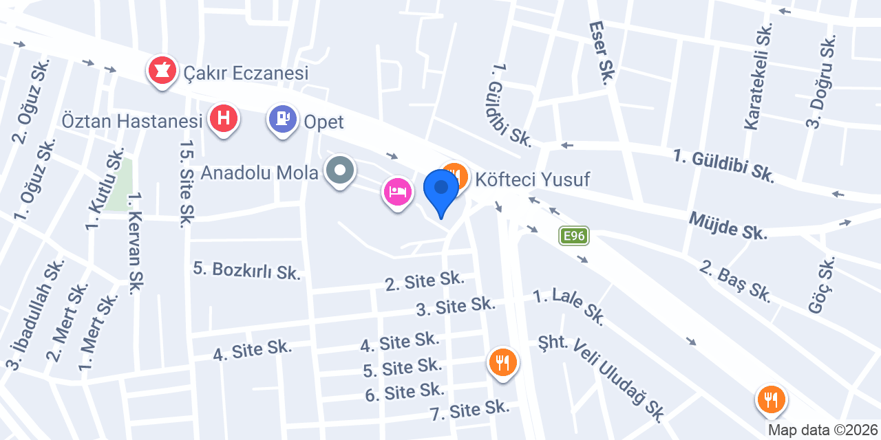UŞAK GOLD APART OTEL konumu