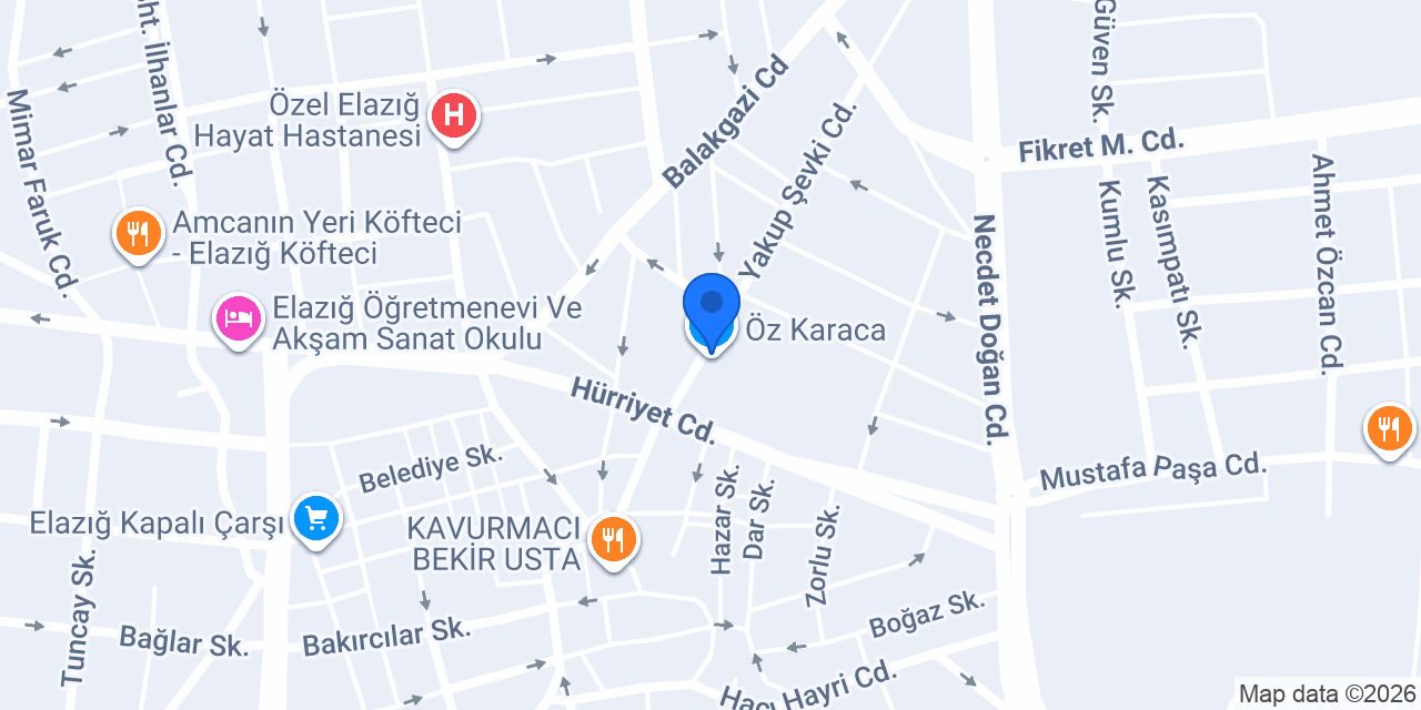 ÖZCAN Harita Mühendislik konumu