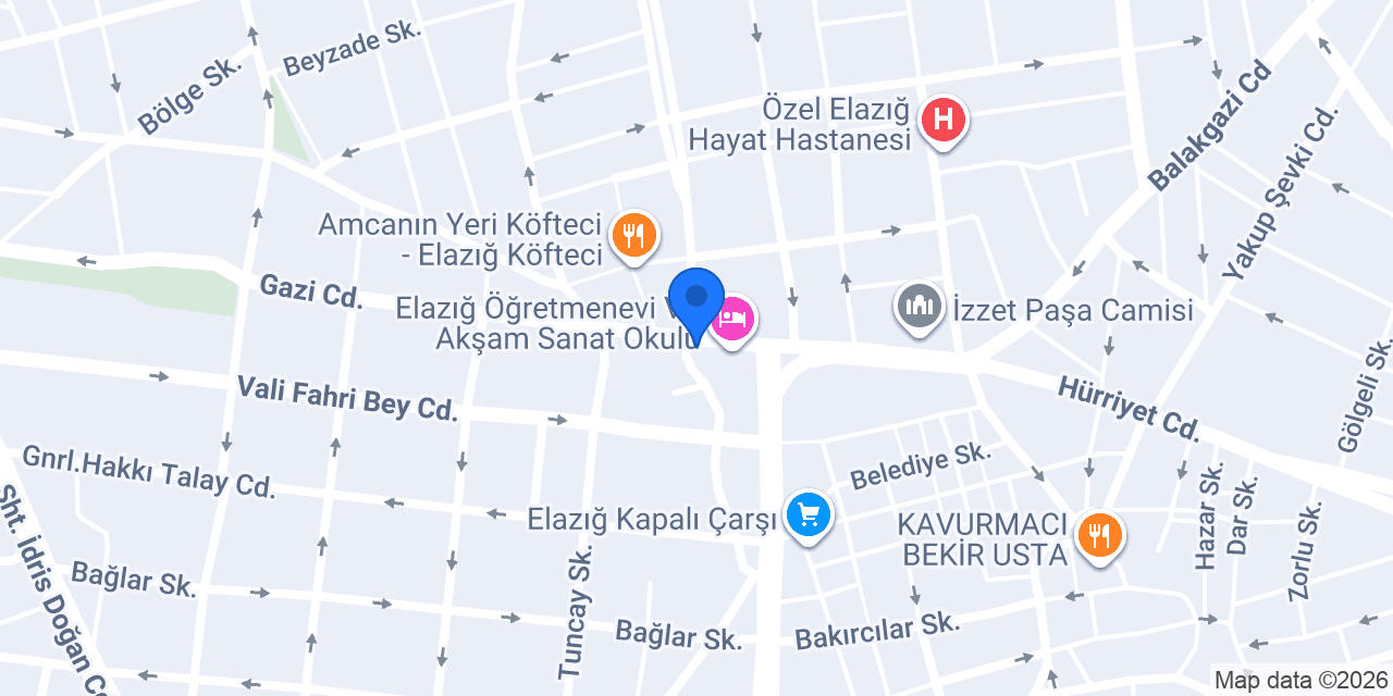 Serel Site Yönetim Elazığ konumu