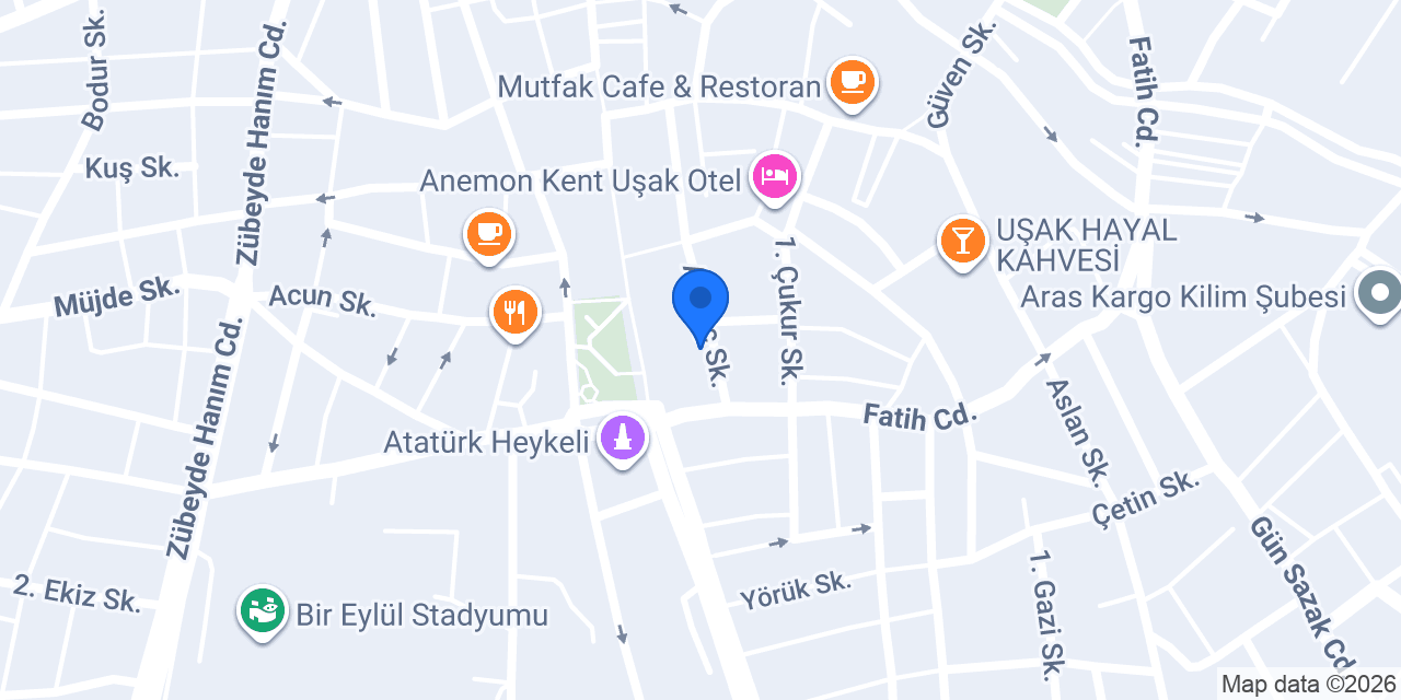 Kelebek emlak uşak konumu
