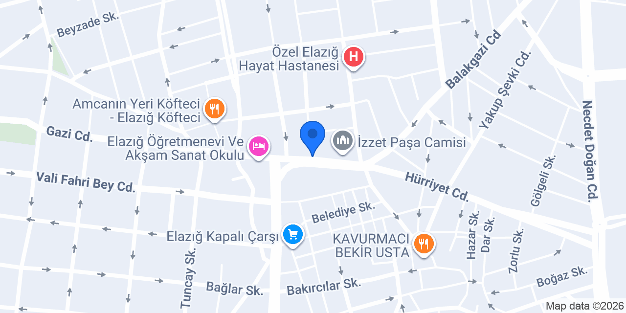 Elazığ Harput Taksi konumu
