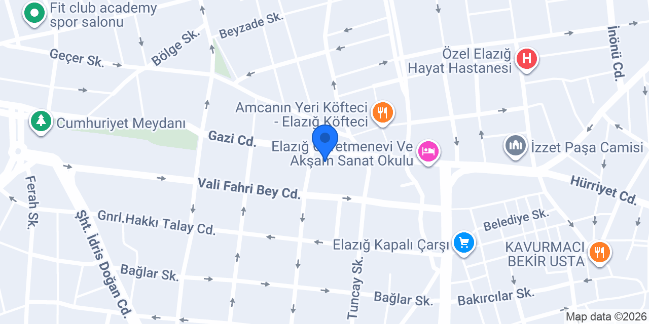 Elazığ Amazon Eğitim ve Danışmanlık konumu
