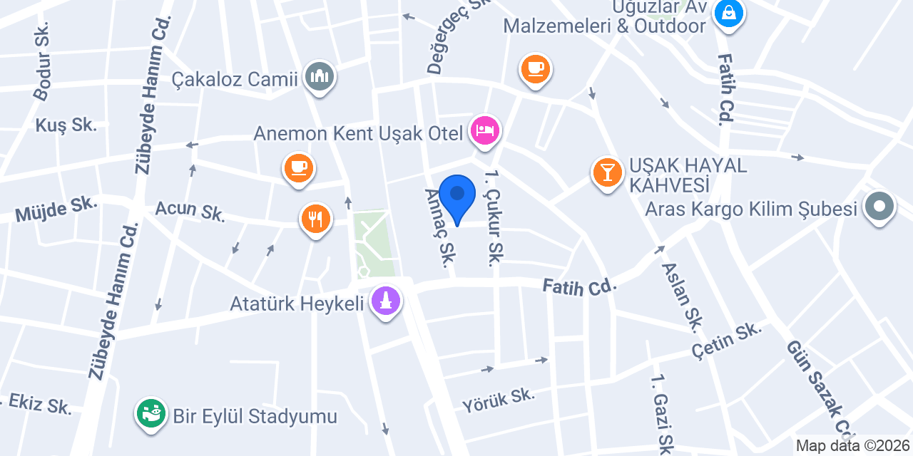Uşak Seçkin Bilgi Özel Öğretim Kursu konumu