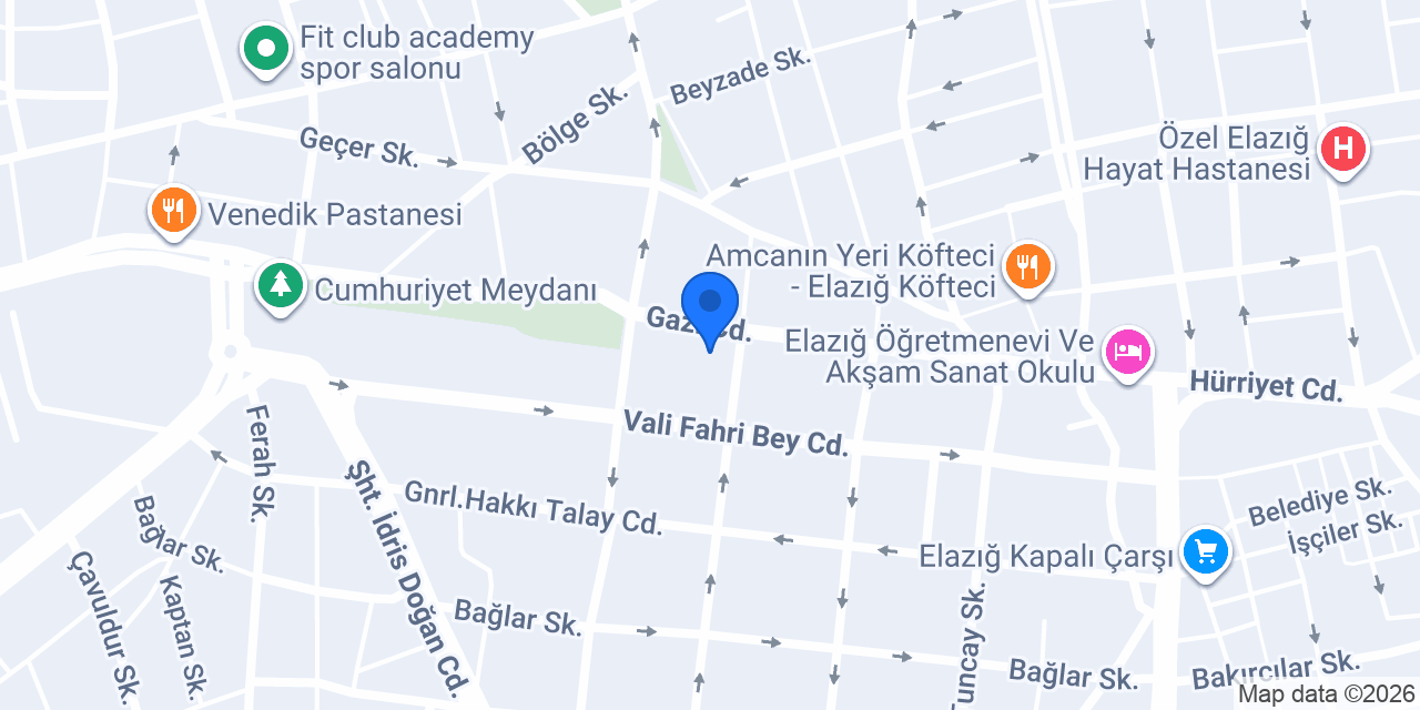 Diyetisyen Derya DERYA konumu