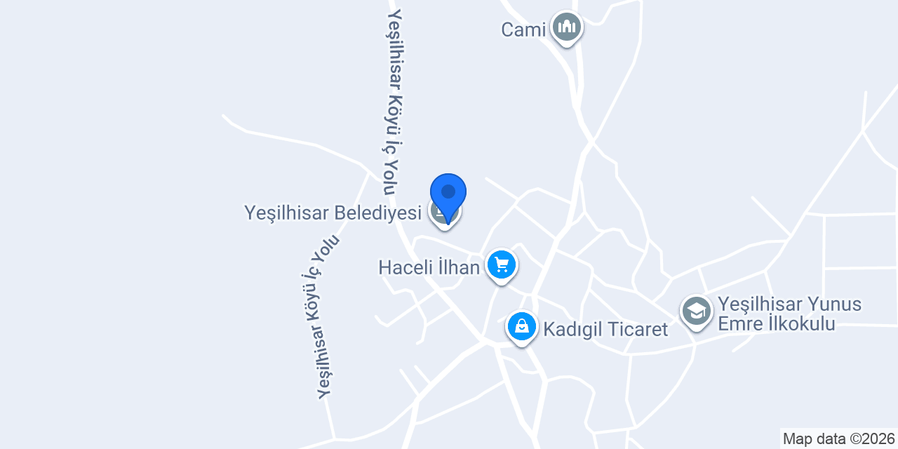 Yeşilhisar Belediyesi konumu