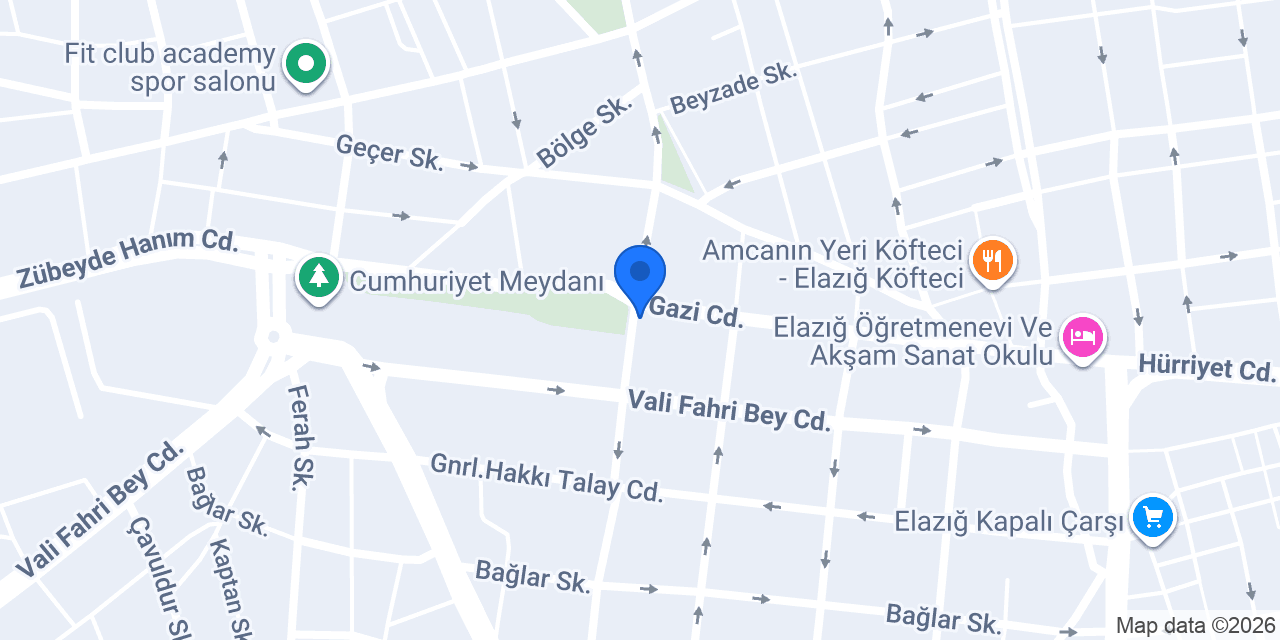 Elazığ elektrik konumu