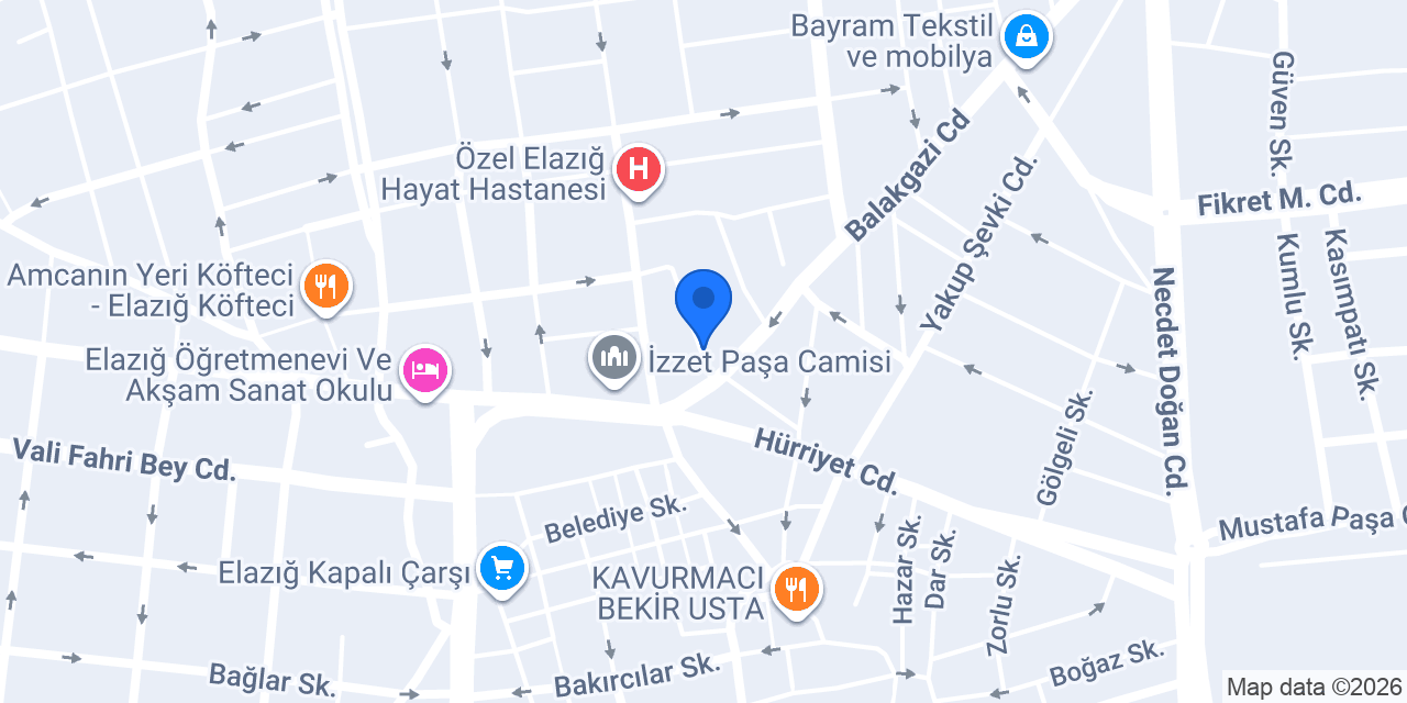 Elazığ Terzi Kaya konumu