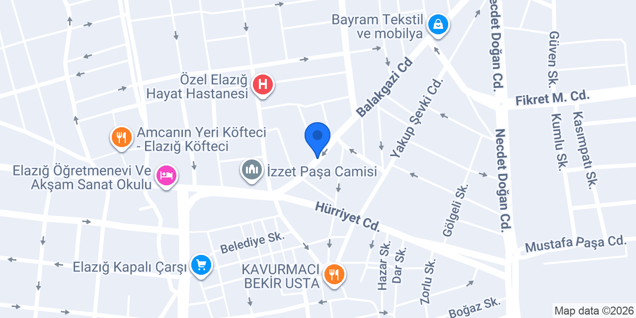 Taksi Elazığ 0445 konumu