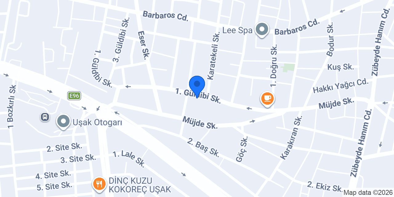 UşakMekanikMühendislik konumu