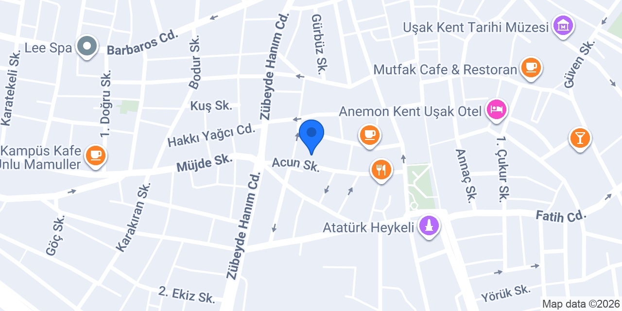 Kuaför alp Erdoğan konumu