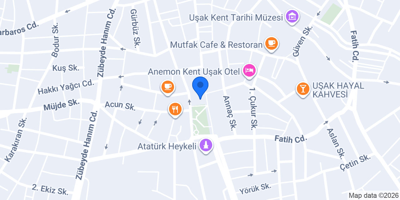 Uşak Vergi Dairesi konumu