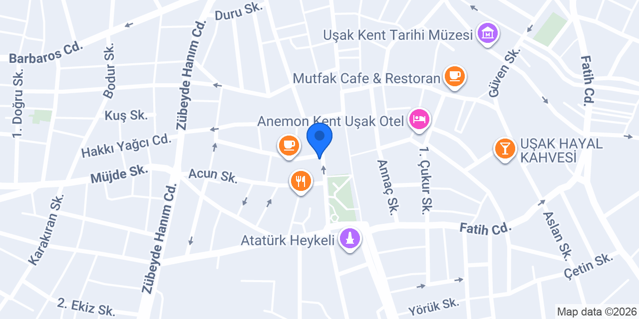 Uşak Konak Sigorta konumu