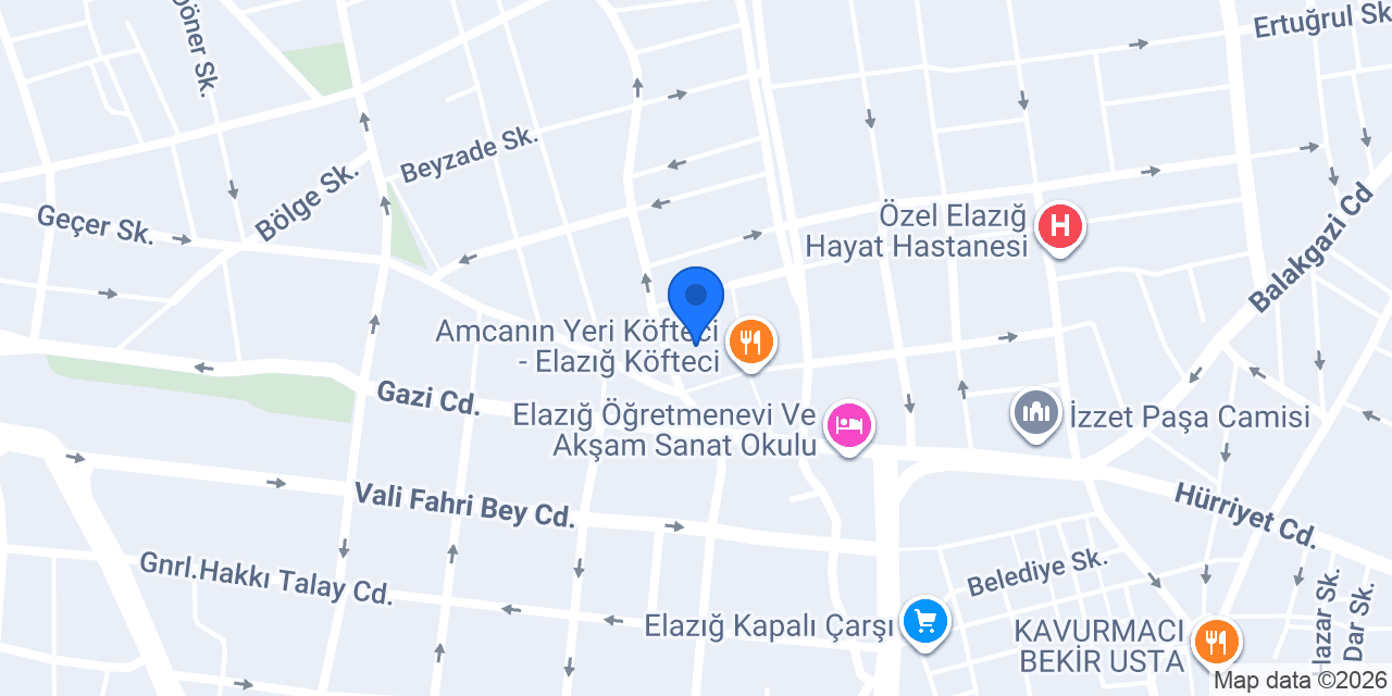 Lizaz Fırın&Cafe konumu