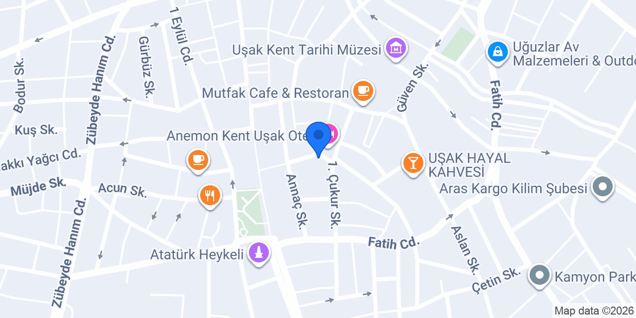 Uşak S Çelik Günlük Konaklama konumu