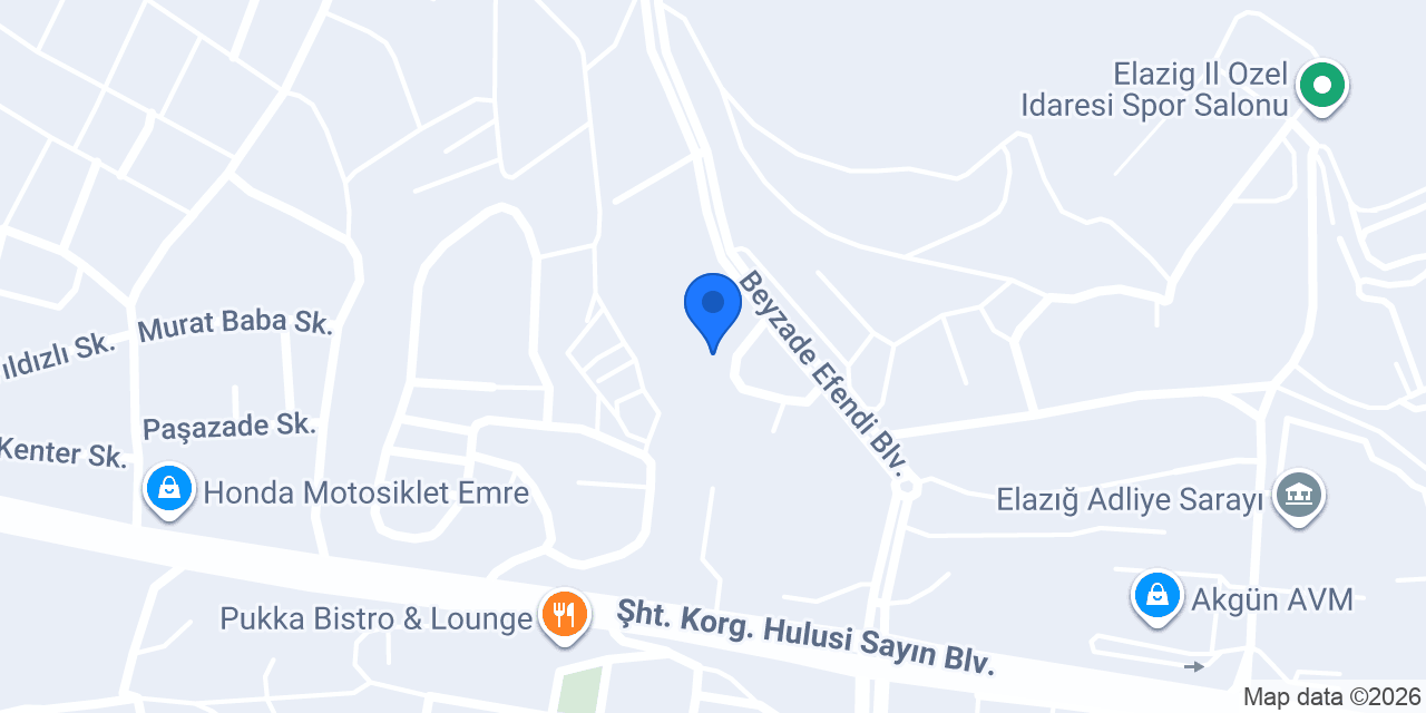 Elazığ Emniyet Müdürlüğü konumu