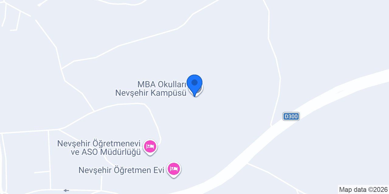 Nevşehir Bahçeşehir Koleji konumu