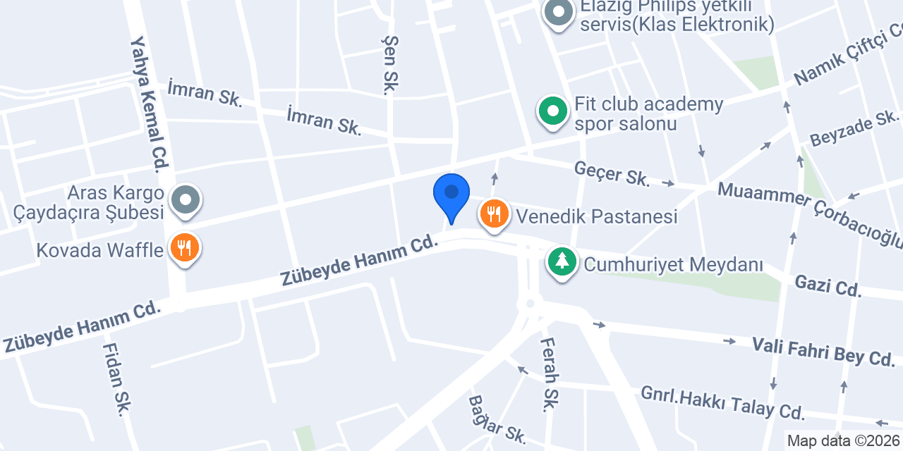 Uğrak pastanesi~Dondurma Şube 2 konumu