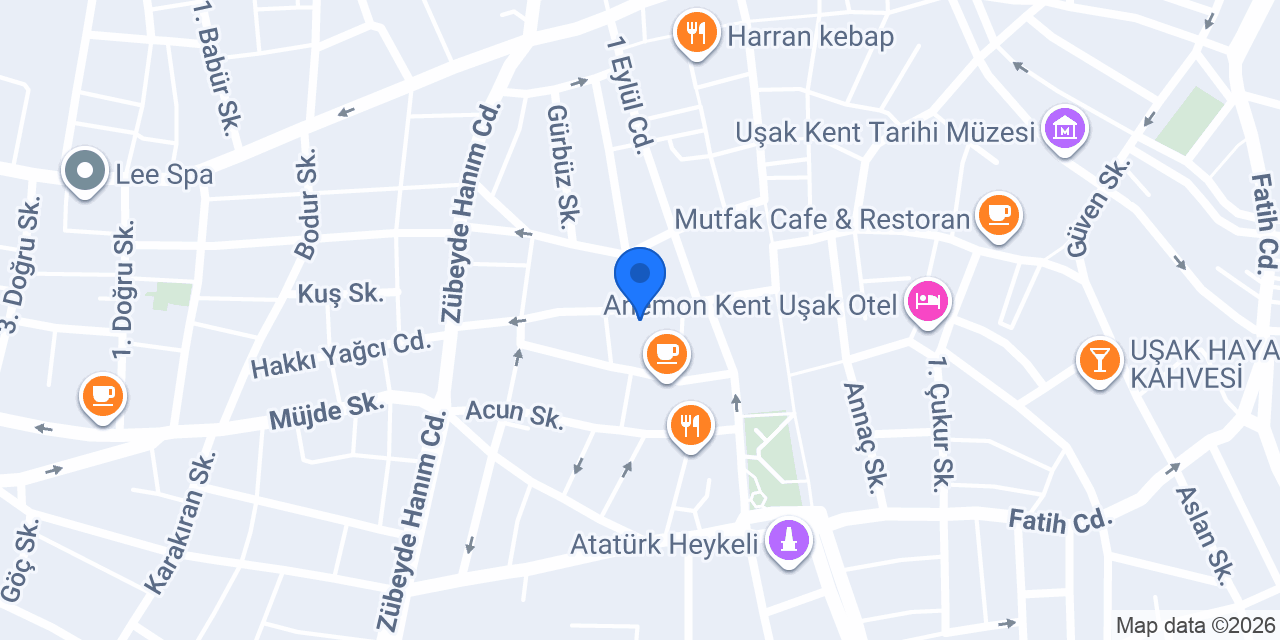 Uşak Pelin Çiçek konumu