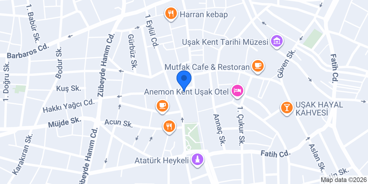 Uşak Avukat Merve Yılmaz konumu