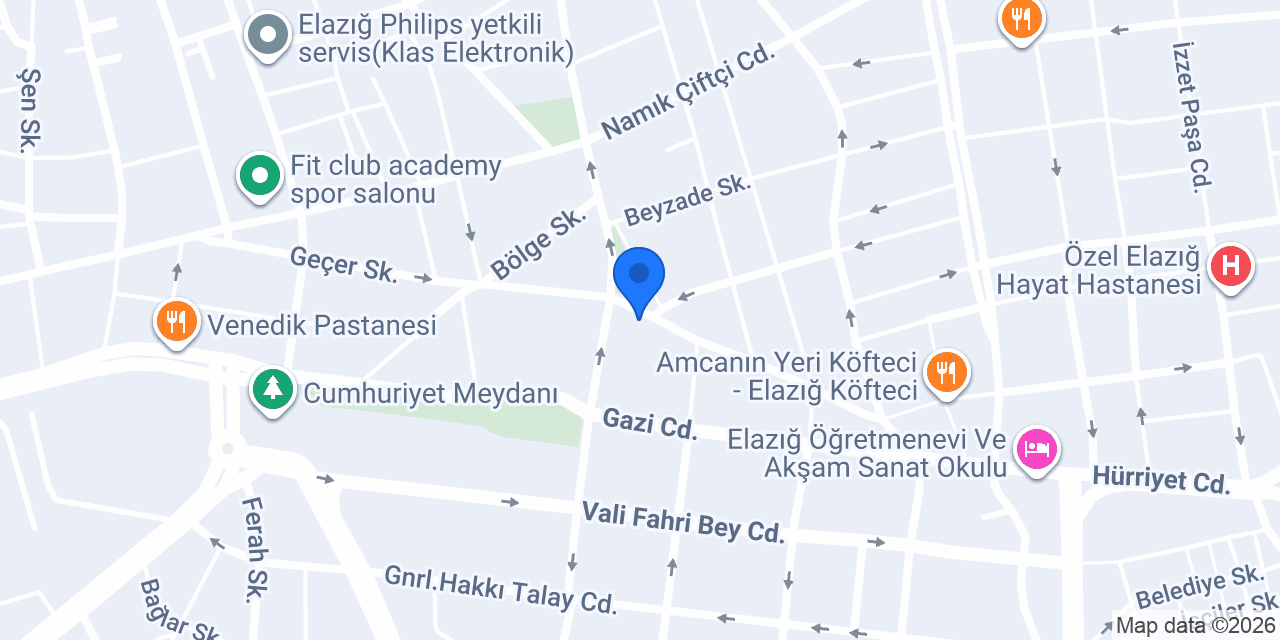 Elazığ Vize Merkezi konumu