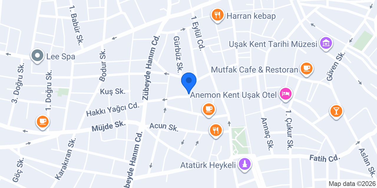 Uşak Açı Eğitim Kurumları konumu