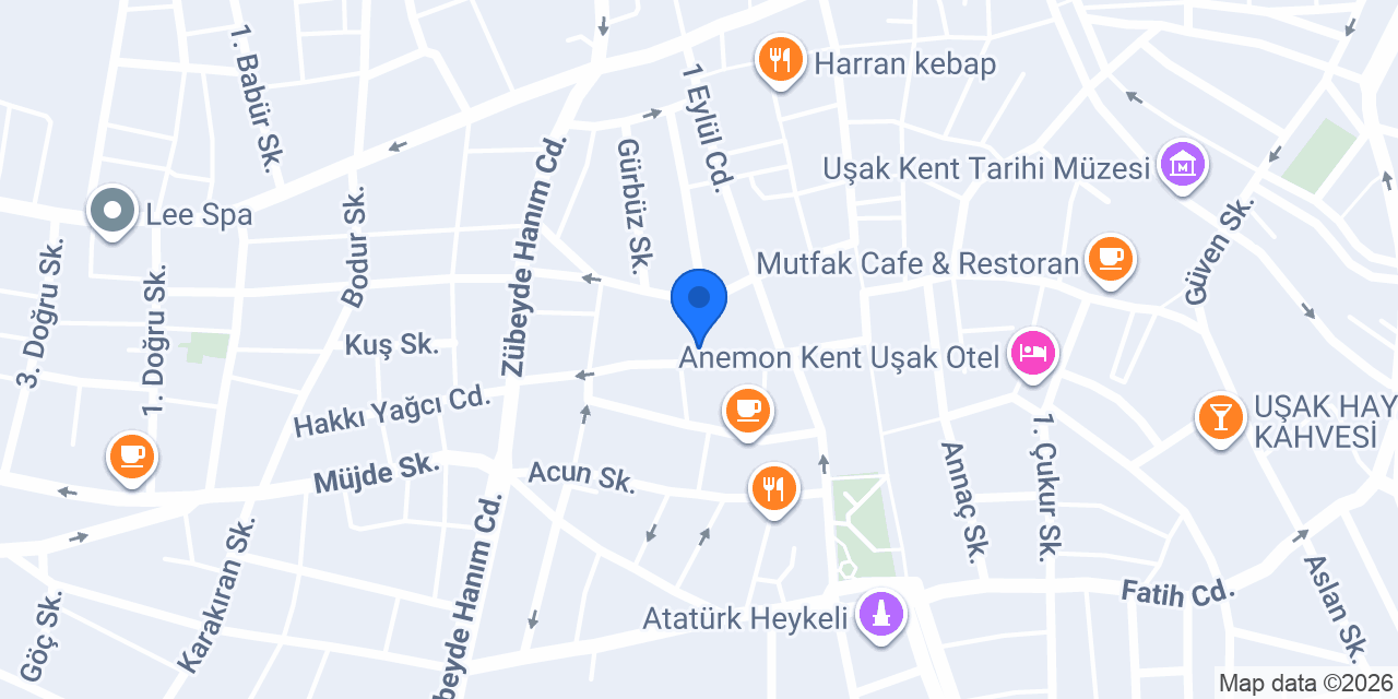 Uşak Kitap Market konumu