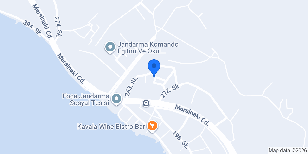 Be Villa Foça Taş Ev konumu