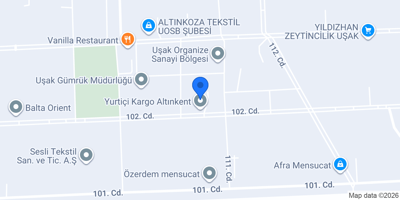 Yapı Kredi - Uşak OSB Şubesi konumu