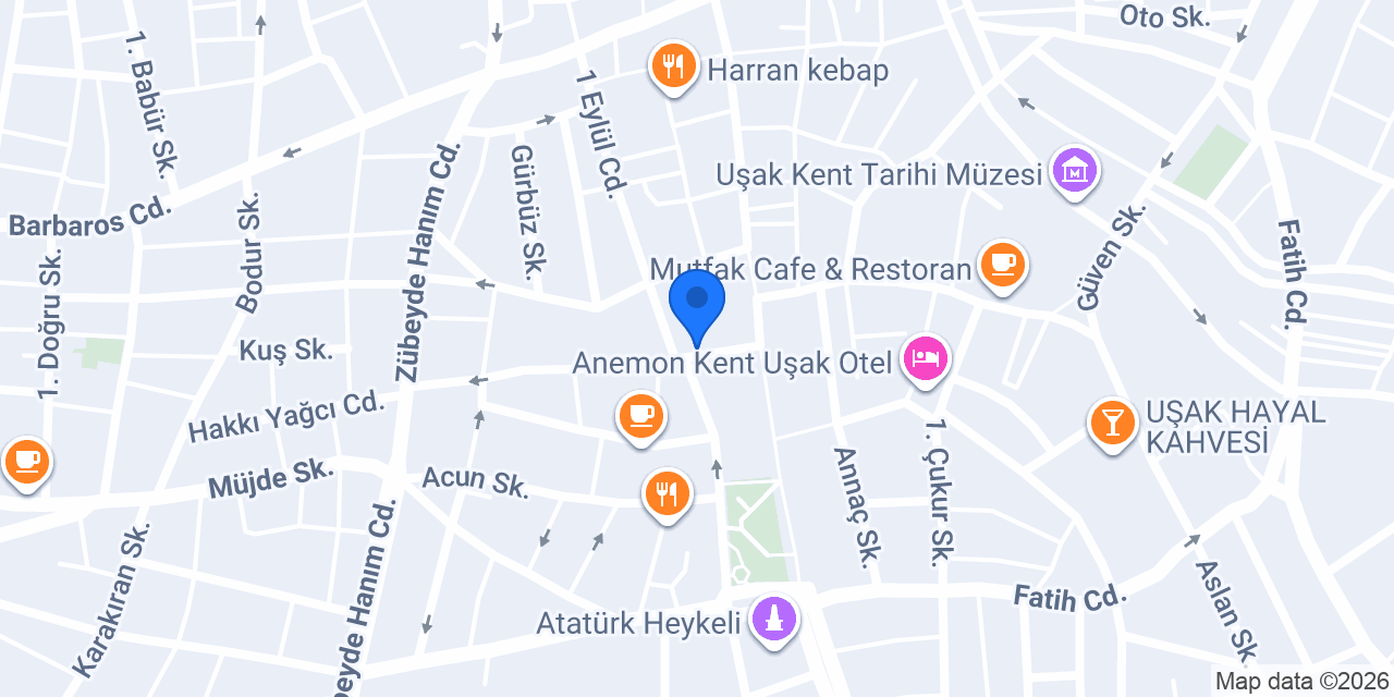 UŞAK SAAT konumu