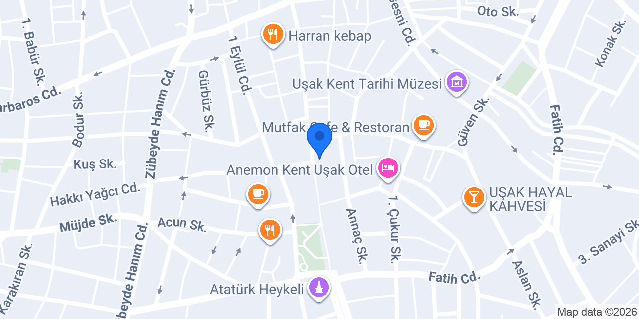 VakıfBank Uşak Şubesi konumu