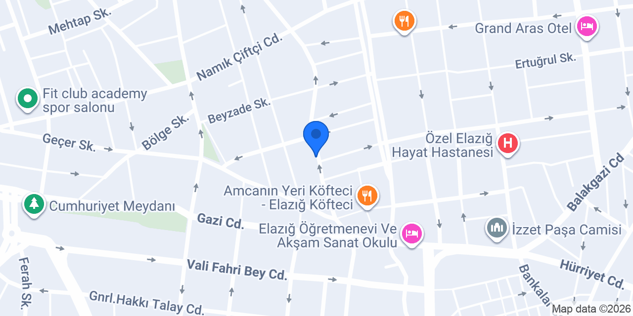 Kovancılar Emlak konumu