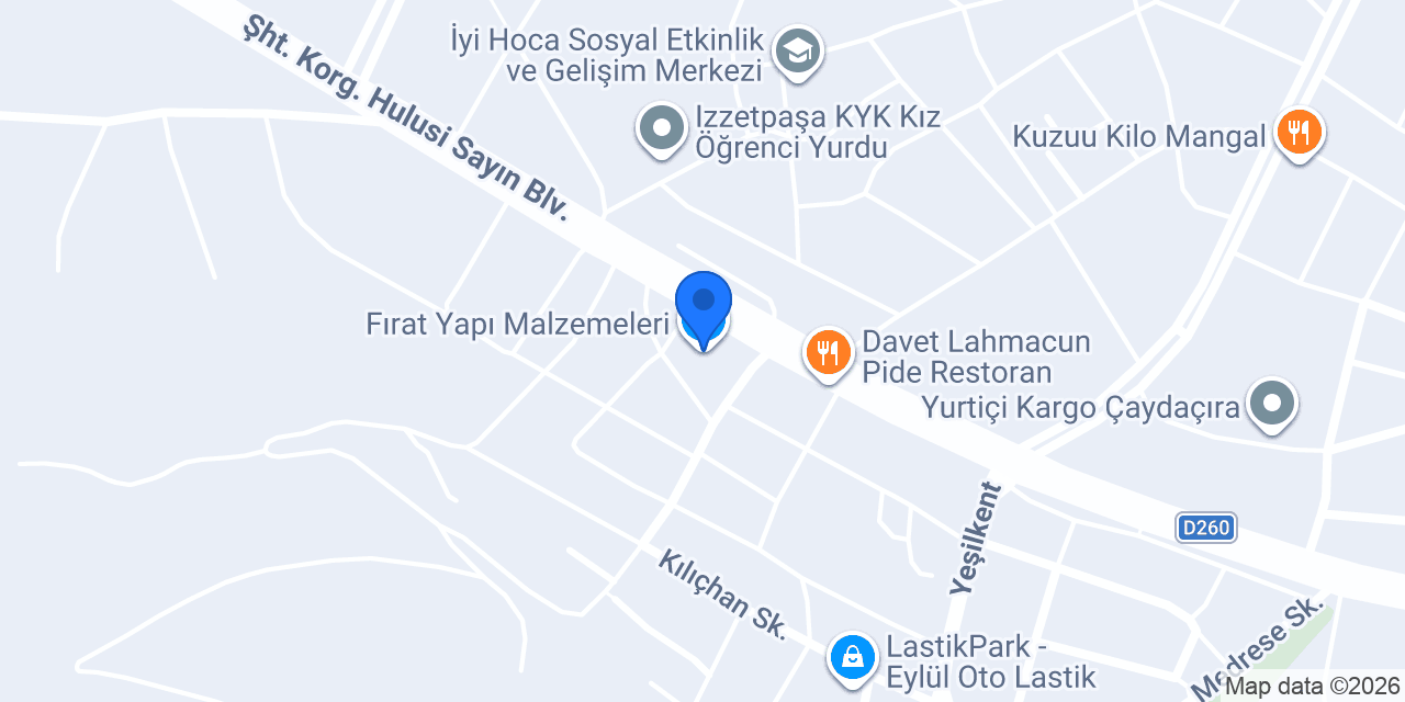 Fırat Yapı Malzemeleri konumu