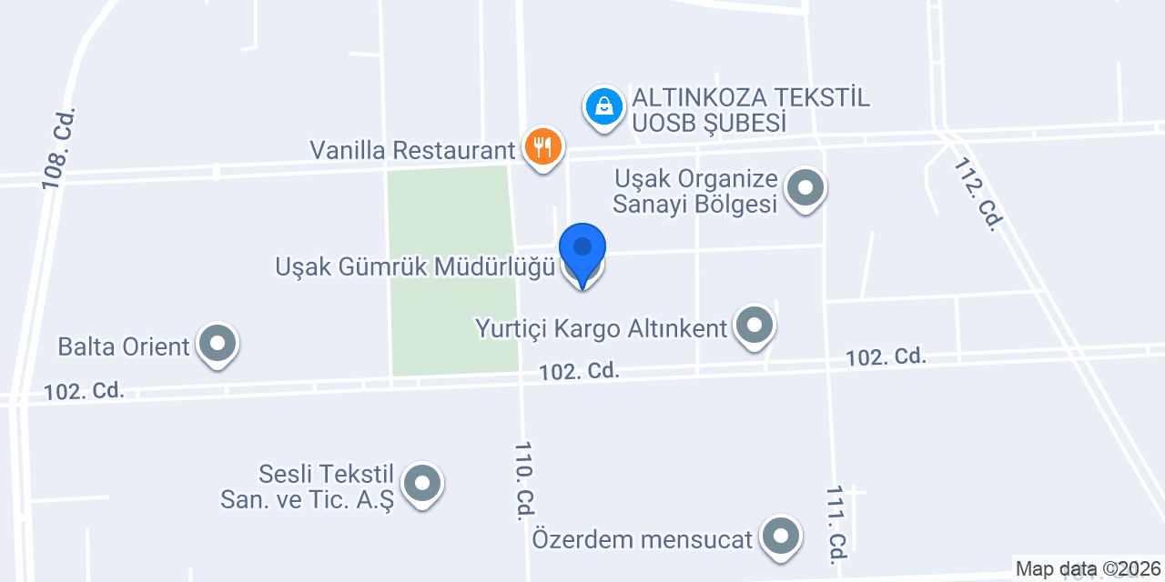 Uşak Gümrük Müdürlüğü konumu