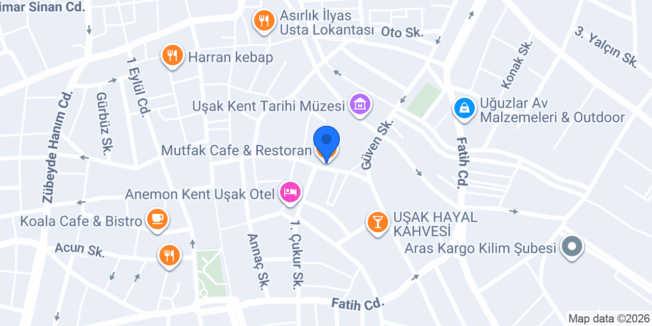 Mutfak Cafe & Restoran konumu